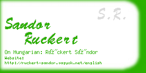 sandor ruckert business card